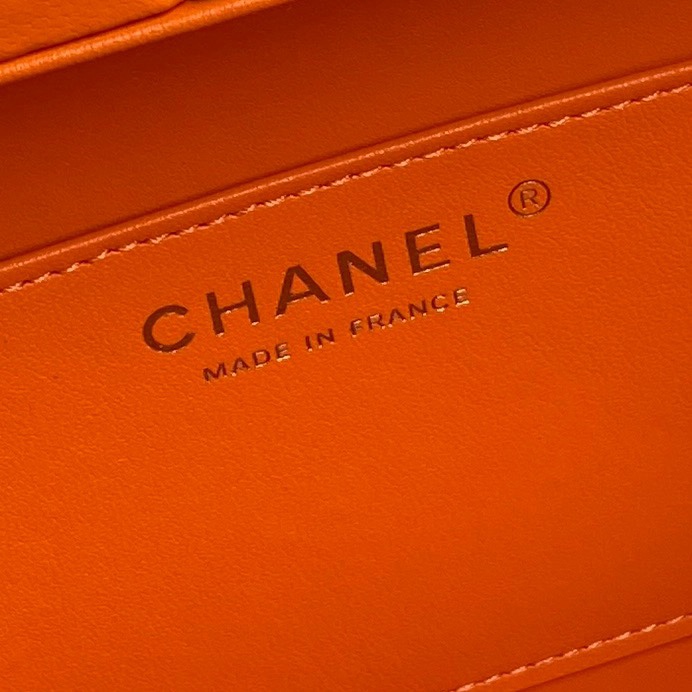 Chanel BOX BAG AS5168 Lambskin & Gold Metal Orange High