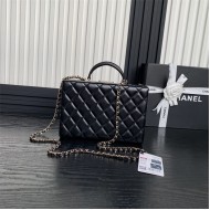 Chanel BOX BAG AS5168 Lambskin & Gold Metal Black High