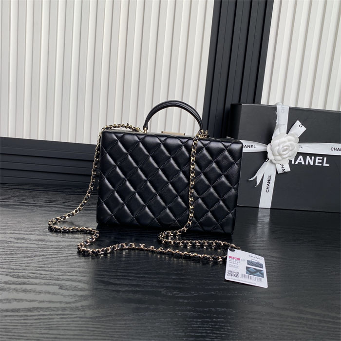 Chanel BOX BAG AS5168 Lambskin & Gold Metal Black High