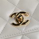 Chanel WALLET ON CHAIN AP4282 Shiny Lambskin, Imitation Pearls & Gold-Tone Metal White High