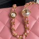 Chanel WALLET ON CHAIN AP4282 Shiny Lambskin, Imitation Pearls & Gold-Tone Metal Pink High