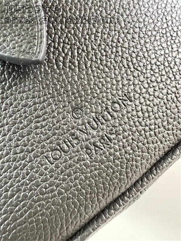 Louis Vuitton SPEEDY BANDOULIÈRE 20 Embossed grained cowhide leather M58953 Pewter High