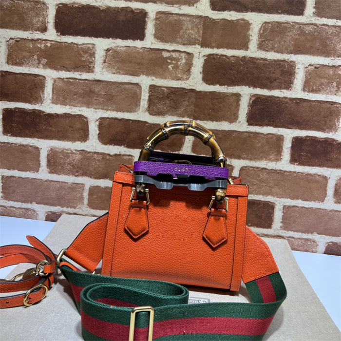 Gucci Diana mini tote bag 702732 Orange High