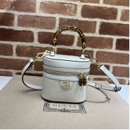 Gucci MINI BAMBOO SHOULDER BAG 760200 White High