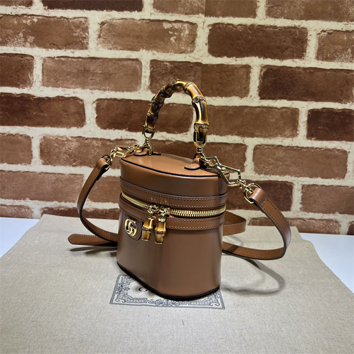 Gucci MINI BAMBOO SHOULDER BAG 760200 Brown High