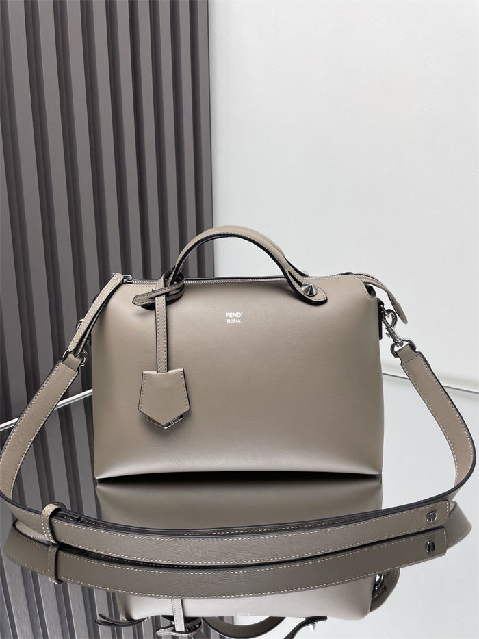 Fendi By The Way Medium Boston bag leather Taupe High