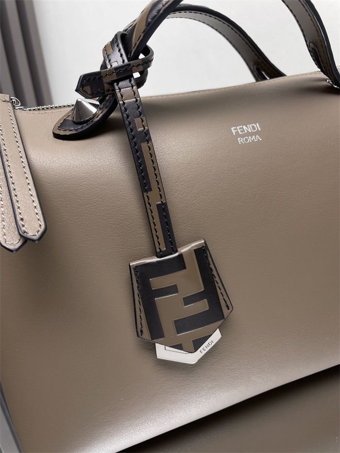 Fendi By The Way Medium Boston bag leather Taupe High