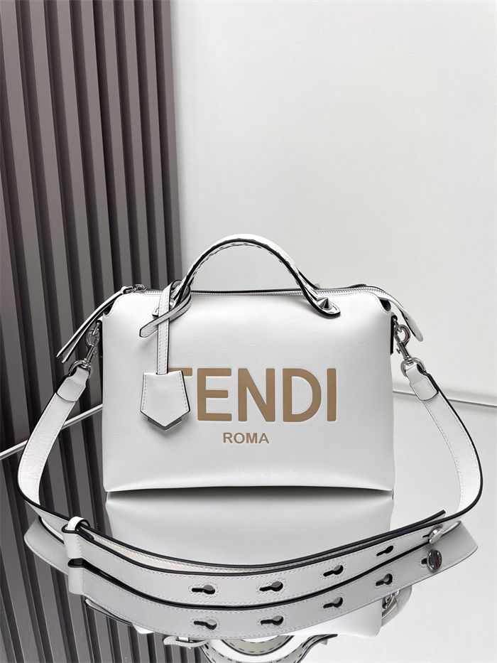 Fendi By The Way Medium Boston bag leather White High