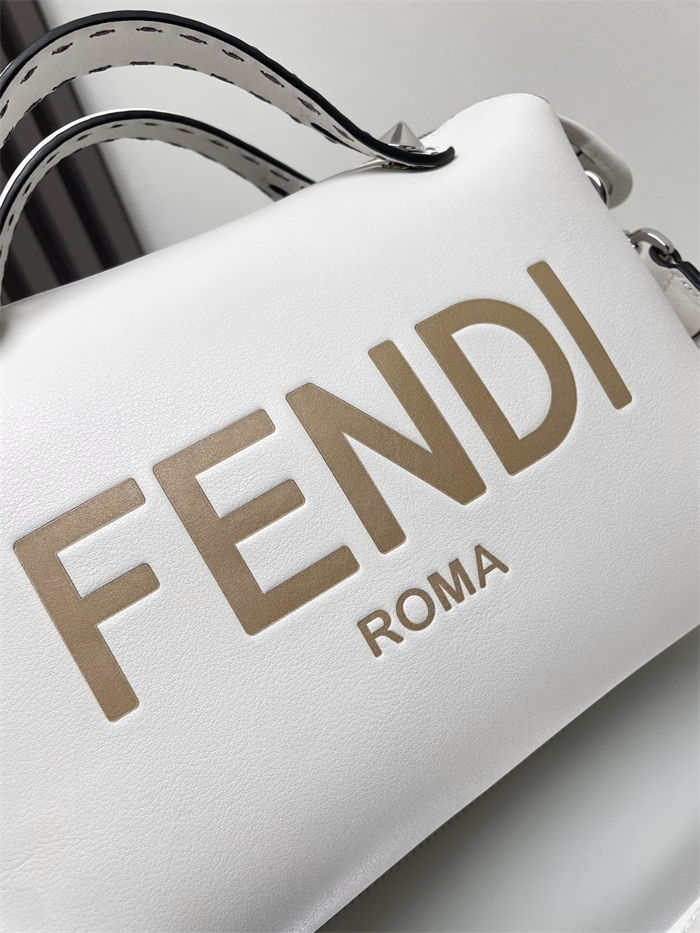 Fendi By The Way Medium Boston bag leather White High