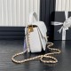 Chanel MINI FLAP BAG WITH TOP HANDLE AS5165 Grained Calfskin White High