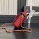 Chanel MINI FLAP BAG WITH TOP HANDLE AS5165 Grained Calfskin Burgundy High