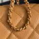 Chanel MINI FLAP BAG WITH TOP HANDLE AS5165 Grained Calfskin Camel High