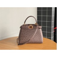 PEEKABOO MINI ostrich leather bag High