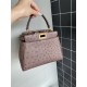 PEEKABOO MINI ostrich leather bag High