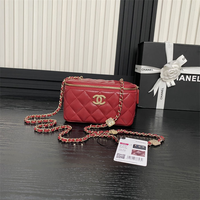 Chanel Vanity with Chain AP4301 Lambskin Red High