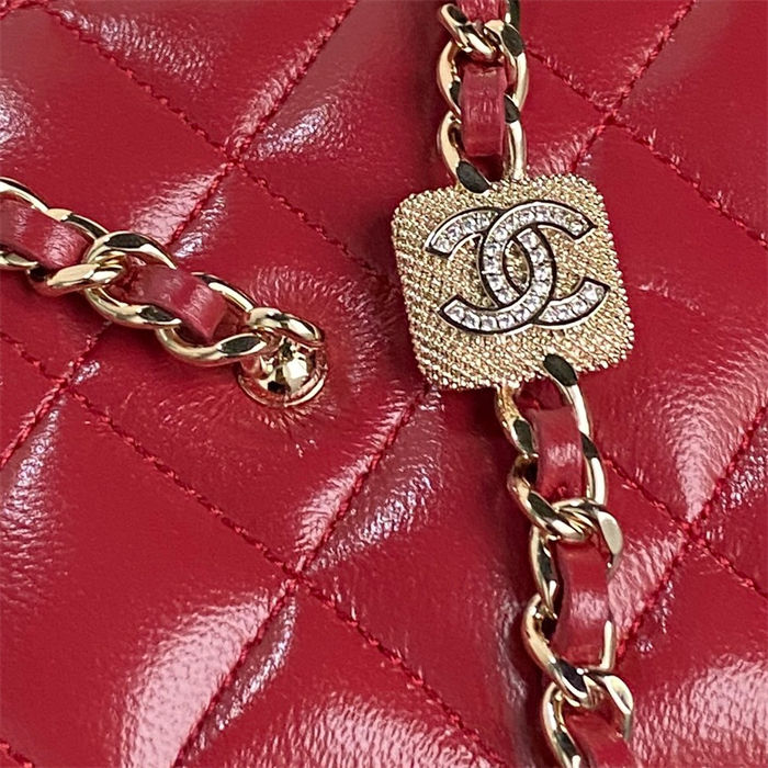 Chanel Vanity with Chain AP4301 Lambskin Red High