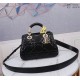 LADY 95.22 SMALL BAG Cannage Calfskin Black High