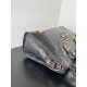 WOMEN'S LE CITY LARGE BAG Gold Metal Black High 