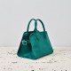 The Row Soft Margaux 10 Bag in Suede Green High