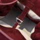 The Row Soft Margaux 10 Bag in Suede Burgundy High