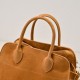 The Row Soft Margaux 10 Bag in Suede Caramel High