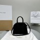 The Row Soft Margaux 10 Bag in Suede Black High