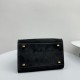 The Row Soft Margaux 10 Bag in Suede Black High