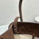 The Row Soft Margaux 10 Bag in Suede Brown High