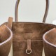 The Row Soft Margaux 10 Bag in Suede Brown High