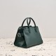 The Row Soft Margaux 10 Bag in Leather Dark Green High