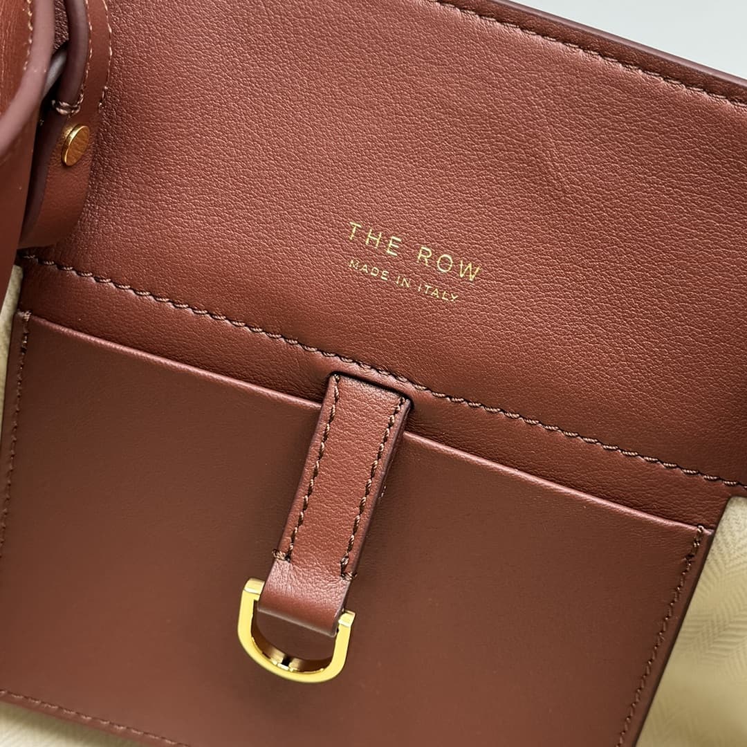 The Row Soft Margaux 10 Bag in Leather Brown High