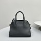 The Row Soft Margaux 10 Bag in Leather Black High