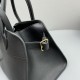 The Row Soft Margaux 10 Bag in Leather Black High