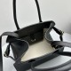 The Row Soft Margaux 10 Bag in Leather Black High