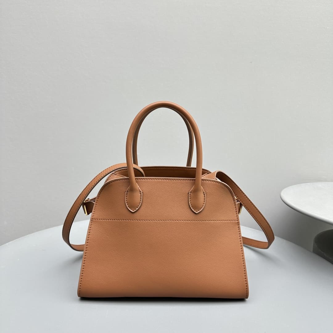 The Row Soft Margaux 10 Bag in Leather Orange High