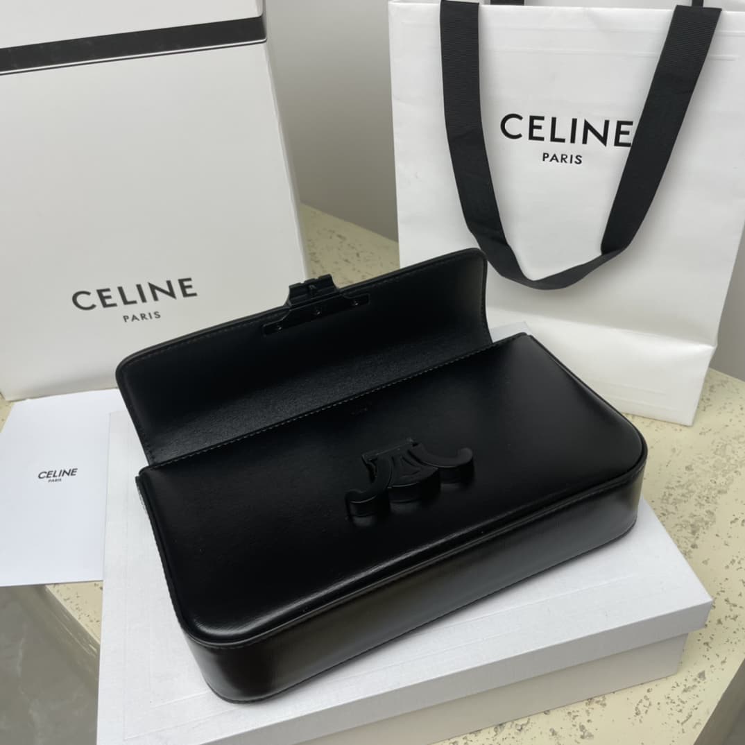 Celine CHAIN SHOULDER BAG CLAUDE IN SHINY CALFSKIN High