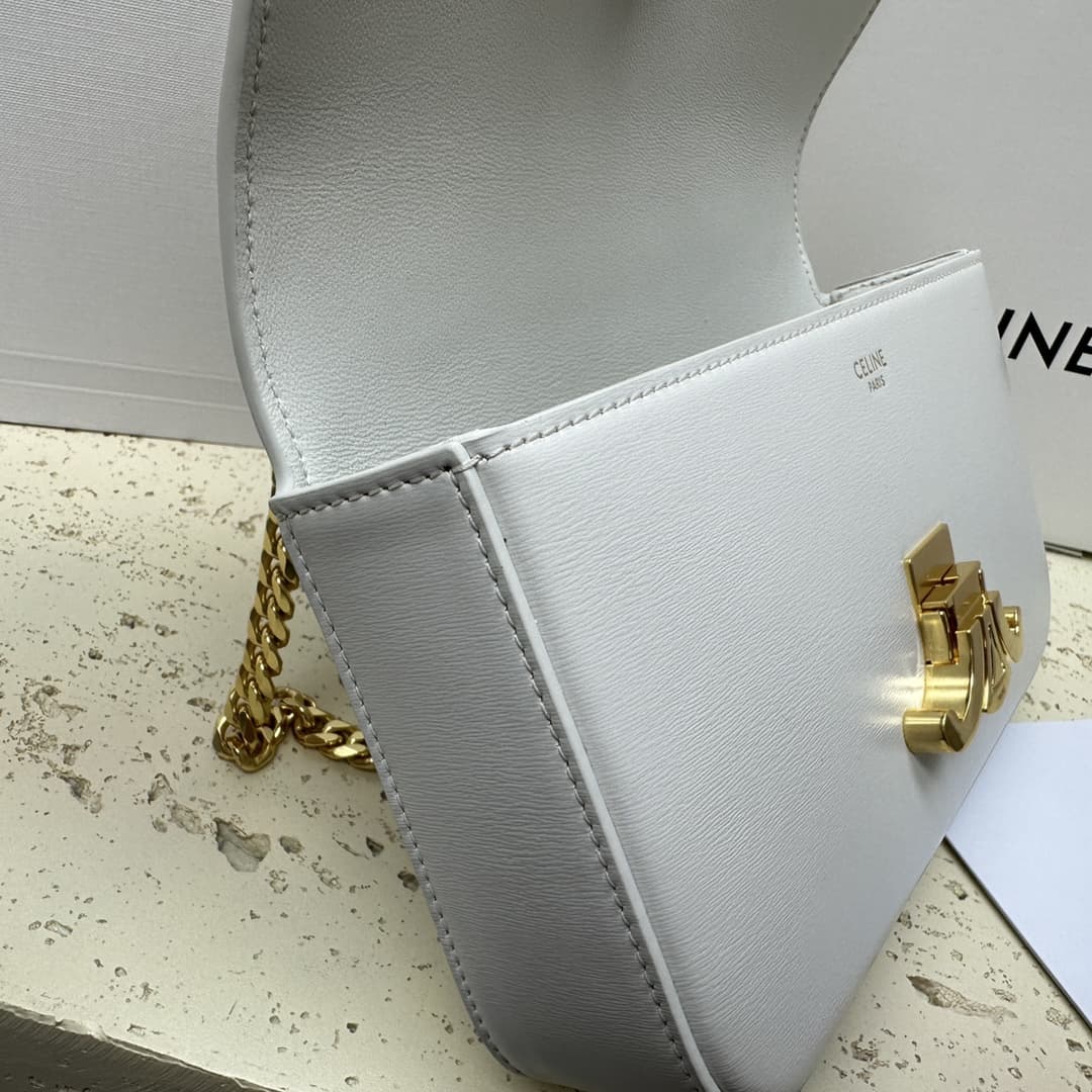 Celine CHAIN SHOULDER BAG CLAUDE IN SHINY CALFSKIN High