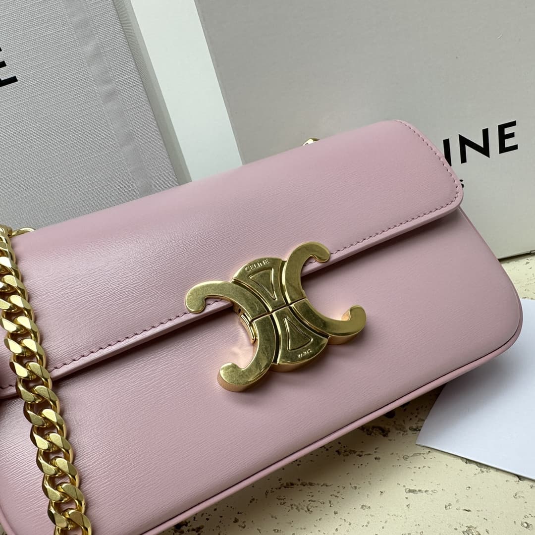 Celine CHAIN SHOULDER BAG CLAUDE IN SHINY CALFSKIN High