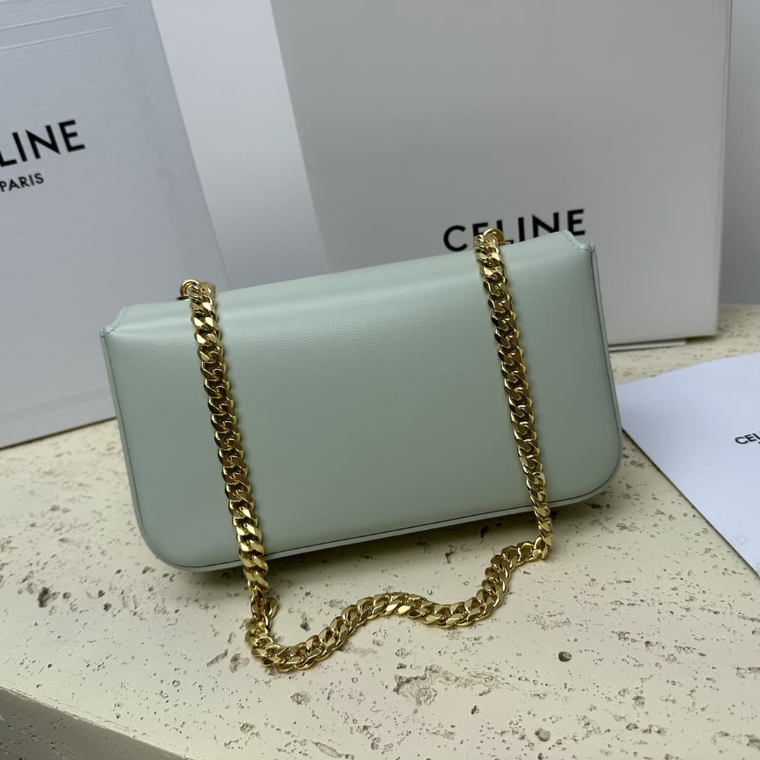 Celine CHAIN SHOULDER BAG CLAUDE IN SHINY CALFSKIN High