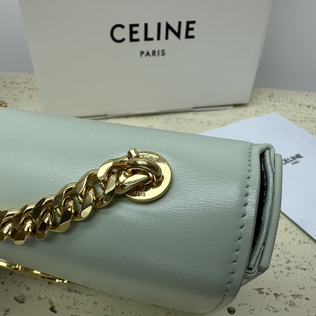 Celine CHAIN SHOULDER BAG CLAUDE IN SHINY CALFSKIN High