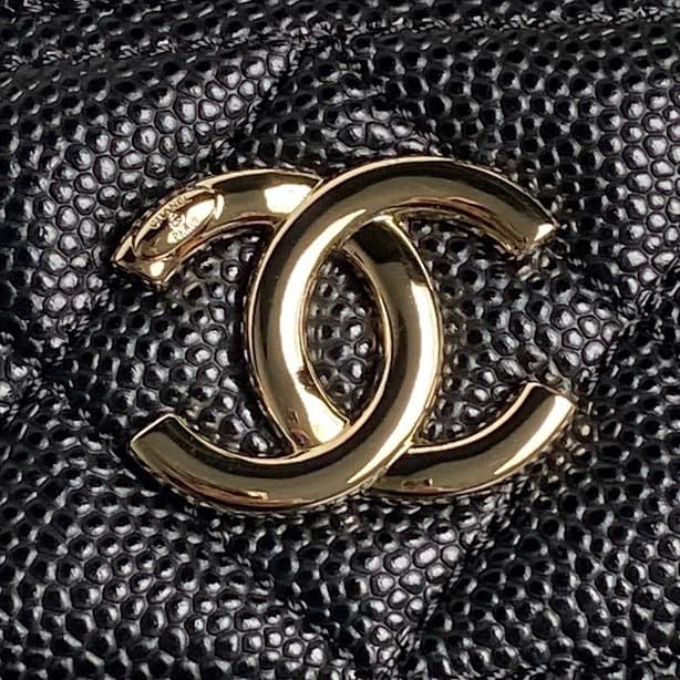 Chanel VANITY WITH CHAIN AP4407 Grained Calfskin & Gold-Tone Metal Black High