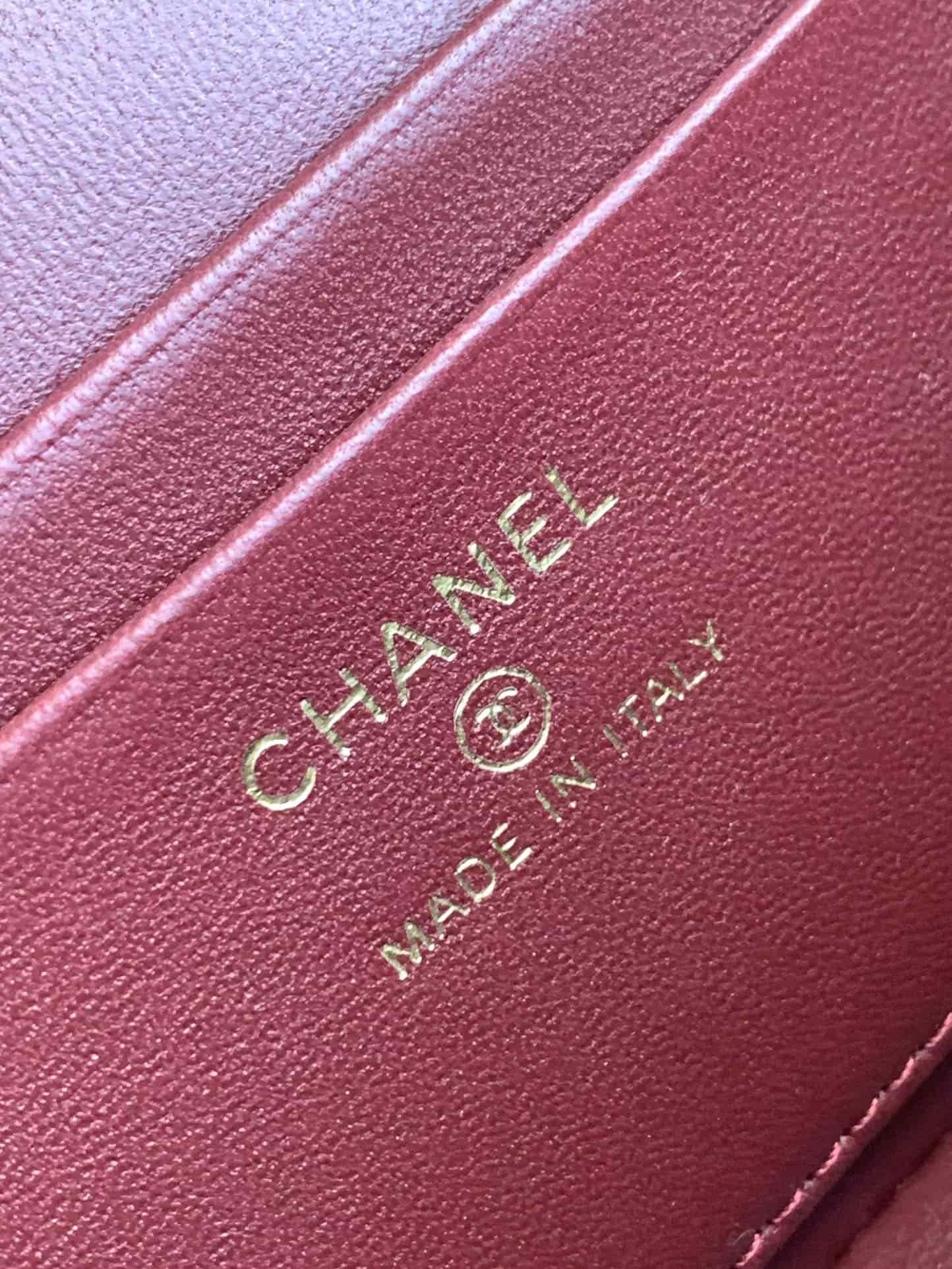 Chanel VANITY WITH CHAIN AP4407 Lambskin & Gold-Tone Metal Red High