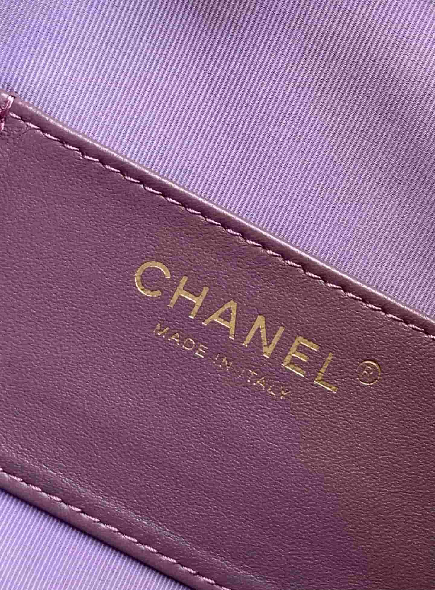 Chanel Hobo handbag AS5311 Suede & Gold-tone Metal Purple High