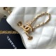 Chanel Hobo handbag AS5293 Shiny calfskin & gold-tone metal White High