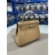 Hermes Kelly 25/28cm Retourne Bag Togo Leather In Beige WAX High