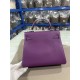 Hermes Kelly 25/28cm Retourne Bag Togo Leather In Purple WAX High