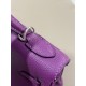 Hermes Kelly 25/28cm Retourne Bag Togo Leather In Purple WAX High