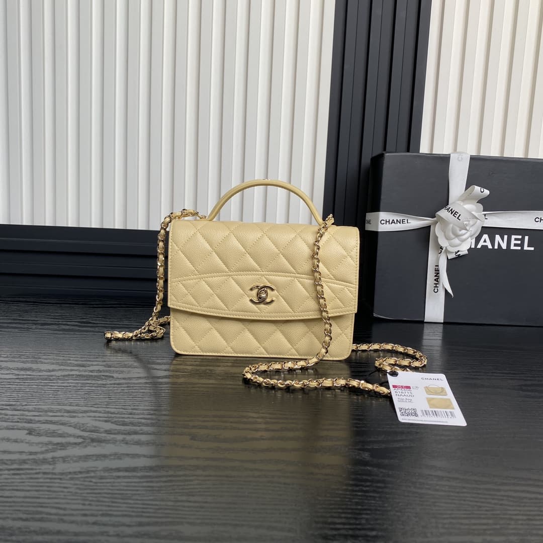 Chanel BACKPACK AP4409 Grained Calfskin & Gold-Tone Metal Yellow A