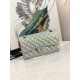 Medium CLASSIC HANDBAG Iridescent Lambskin & Silver-Tone Metal Green A