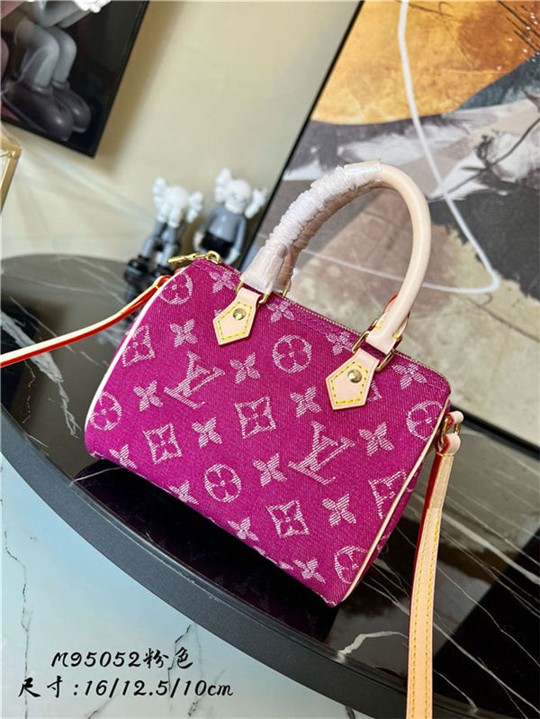 Louis Vuitton Nano Speedy Bag Monogram denim M95052 High